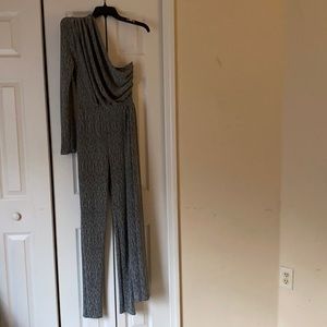This is a one piece, one shoulder outfit, size M (medium)